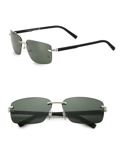 branded rectangle sunglasses|rectangular rimless sunglasses for men.